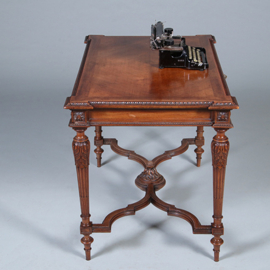 Schrijftafeltje of wandtafel in notenhout met brede lade Frankrijk ca 1860 (No.422435)