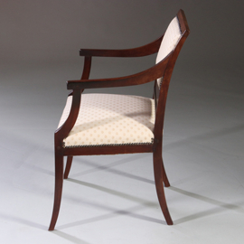 Stel van 10 directoire stoelen in hiërarchische maten incl nieuwe bekleding naar wens  (No.211745)