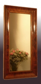 Antieke spiegels / Hollandse bloemmahonie penantspiegel ca. 1825 (No.86400)