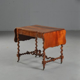 Antieke bijzettafels / wijntafels / Hollandse Wandtafel gesigneerd T.J. Heydanus ca. 1840 (No. 461632)