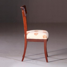 Antieke stoelen / Stel van 6  antieke mahonie stoelen ca. 1890 stoffering naar wens . (No.810941)