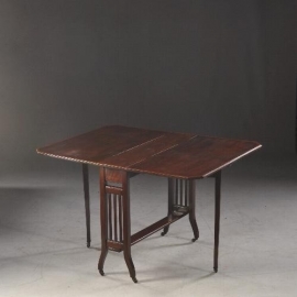 Antieke tafel / Grote mahonie Sutherland table Geschikt als kleine eetkamertafel - 90X120 (No.720320)