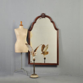 Antieke spiegels / Grote Hollandse schouwspiegel ca. 1890 met breed facet. (No.397715)