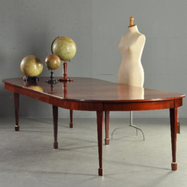 Antieke tafel / Hollandse Louis Seize coulissentafel nu max 3,36 lang maar tot 5,06 optioneel (No.200850)