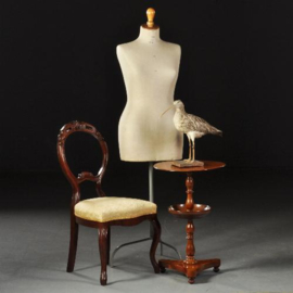 Antieke bijzettafels / wijntafels / Handwerktafel of tricoteuse met knottenmandje ca. 1860 Hollands (No.470750)