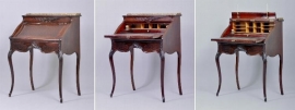 Antieke bureaus / Engelse Edwardian secretaire met kaarsenhouders en meer.... (No.473606)