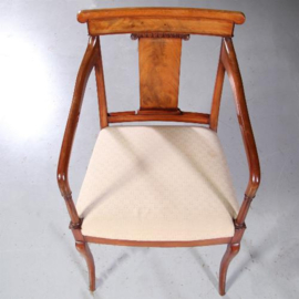 Antieke stoelen / Rotterdamse Historie "Van Hoboken" armstoelen uitsterst elegane ca. 1815 (No.262561)