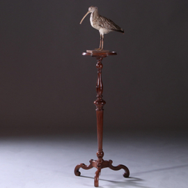 Hollandse hoge lampetafel, piedestal of gueridon ca 1890 notenhout (No.222135)