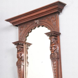 Antieke spiegels / Hollandse spiegel in eikenhout samengesteld 17e eeuw (No.663041)