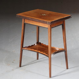 Antieke bijzettafels / Wandtafeltje of bijzettafeltje met  vergrootbaar blad ca. 1890 palissander (No.542448)