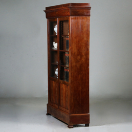 Strakke Boekenkast vroeg biedermeier ca 1820 mahonie indeling flexibel (No.461515)