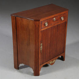 Antieke kasten / Hollands mahoniekleurig eikenhouten penantkastje,  jalousiekastje  ca 1800 (No.871455)
