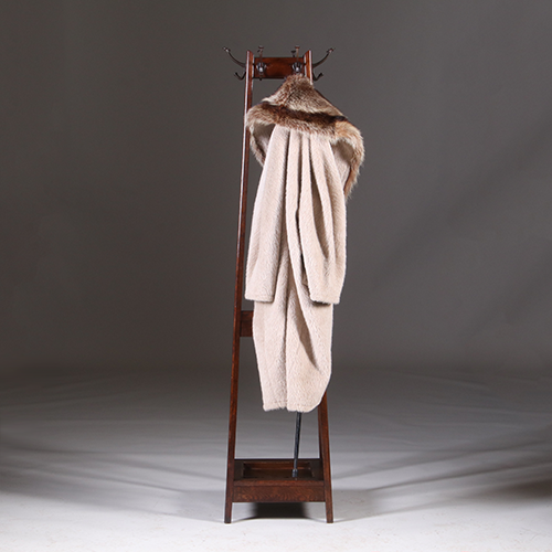 Staande kapstok Art Deco gemerkt: Angus Engeland ca. 1910 Eikenhout (No.311405)