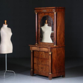 Antieke kasten / Empire bureau / schrijfkabinetje ca. 1810 mahonie Frankrijk (No.562212)