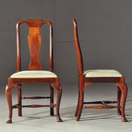 Antieke stoelen / 6 Solide Engelse mahonie eetkamerstoelen ca. 1920 (No.123054)