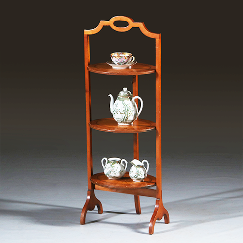 Cake stand in satijnhout ingelegd met zonmotief ca. 1920 (No.301885)