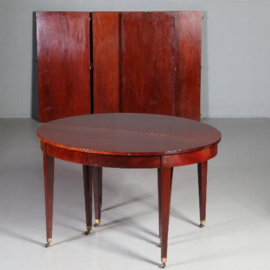 Antieke tafel / Hollandse coulissentafel in mahonie ca. 1800 voor 12/14 personen (No.571511)