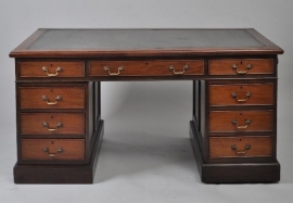 Antieke bureaus / Engels mahonie bureau ca. 1900 met authentieke inleg (No.78328)