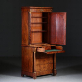 Antieke kasten / Empire bureau / schrijfkabinetje ca. 1810 mahonie Frankrijk (No.562212)