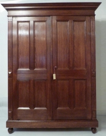Antieke kast / Hollandse Notariskast met 2 deuren en 12 laden ca. 1890  (No.76172)