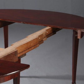 Antieke tafels / Hollandse louis Seize coulissentafel ca. 1800 voor ca. 12 personen (No.830920)