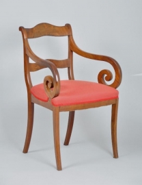 Antieke armstoelen / Hollandse mahonie armstoel ca. 1850 (No.86558)