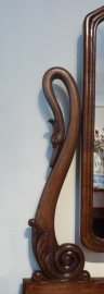 Antieke kaptafel / Toilettafel met zwanen als spiegeldragers (No.9614)