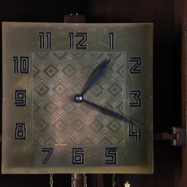 Antiek Varia / Staand horloge art deco ca. 1910 vierkante wijzerplaat en slinger -met garantie (No.661151)