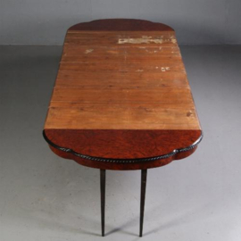 Antieke tafel / Tot bijna 4 meter lange Coulissetafel Willem III ca. 1870 met 6 oude inlegbladen (No.722121)