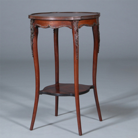 Mahoniehouten Lodewijk XI stijl bijzettafeltje of wijntafeltje ca 1900 (No.440565)