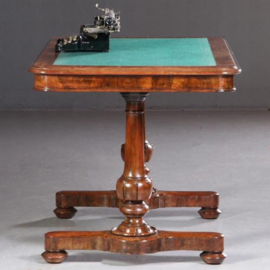 Antieke bureaus / Palissander schrijftafel / sofatafel / wandtafel ca. 1840 met groen laken (No.702542)