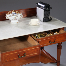 Espressomachine-tafel oorspronkelijk natuurlijk een wastafel mahonie 1870 Hollands (No.892980)