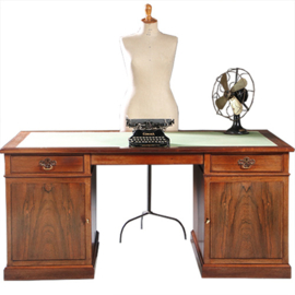 Antieke bureaus / Strak Art Deco Palissander bureau ca 1915 incl leerinleg naar keuze (No.871132)