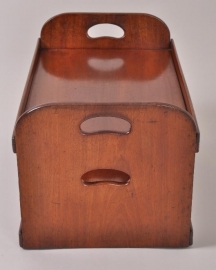 Antieke bijzettafels / Dubbele butler tray op schraag mahonie ca. 1860 (No.86451)