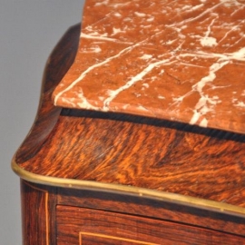 Antieke bureaus / Napoleon III stijl damessecretaire ca. 1900 met floraal inlegwerk (No.762703)