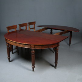 Transformeerbaar van Wandtafel tot coulissetafel van 2,60 m Victoriaans ca 1865 (No.281410)