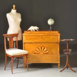 Antieke kast / Zonnige blonde commode met secretaire lade ca. 1900 (No.370555)