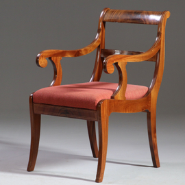 8 antieke stoelen nieuwe stof naar keus  Frankrijk ca 1925 mahonie  2 met armeuningen (No.911830)