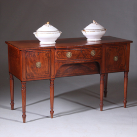 Regency sideboard in bloemmahonie met ebbenhout en brons ca 1825 (No.222145)