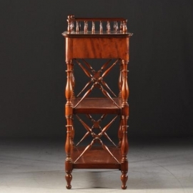 Antieke kast / Louis Philippe wandtafel / dessert / sidetable ca. 1830 in mahonie (No.720302)