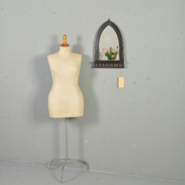 Antieke Spiegels / Hollandse art deco spitboogspiegeltje met plankje ca. 1910 (No.452704)