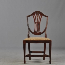 Antieke stoelen / stel van 8 antieke Engelse mahoniehouten stoelen ca. 1900 (No.762853)