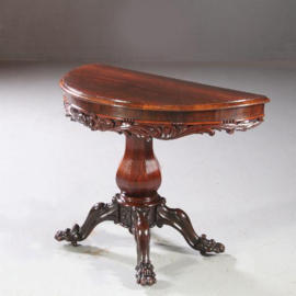 Antieke bijzettafels / Wandtafel demi lune palissander ±1860 (No.721316)
