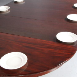 Antieke tafel / Hollandse coulissentafel in mahonie ca. 1820 voor 14 personen (No.642626)