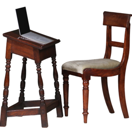 Bijbelstandaard of lezenaar in de vorm van een joint stool 19e eeuws (No.322125)