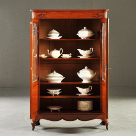 Antieke kast / kleine boekenkast of servieskast mahonie Willem III ca. 1875 (No.270641)