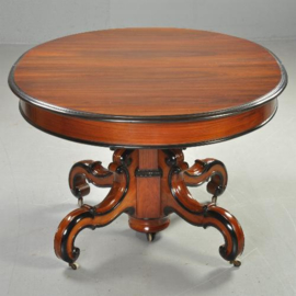 Antieke tafel / Indrukwekkende Coulissetafel ca. 1870 uitschuifbaar tot zeker 20 couverts  (No.370552)