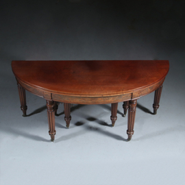 Transformeerbaar van Wandtafel tot coulissetafel van 2,60 m Victoriaans ca 1865 (No.281410)