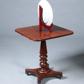Vierkante mahonie tilttoptable wijntafel vroeg Victoriaans ca 1850 (No.450305)