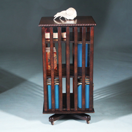 Boekenmolen of revolving bookcase ca 1900 Engeland eikenhout (No.271710)